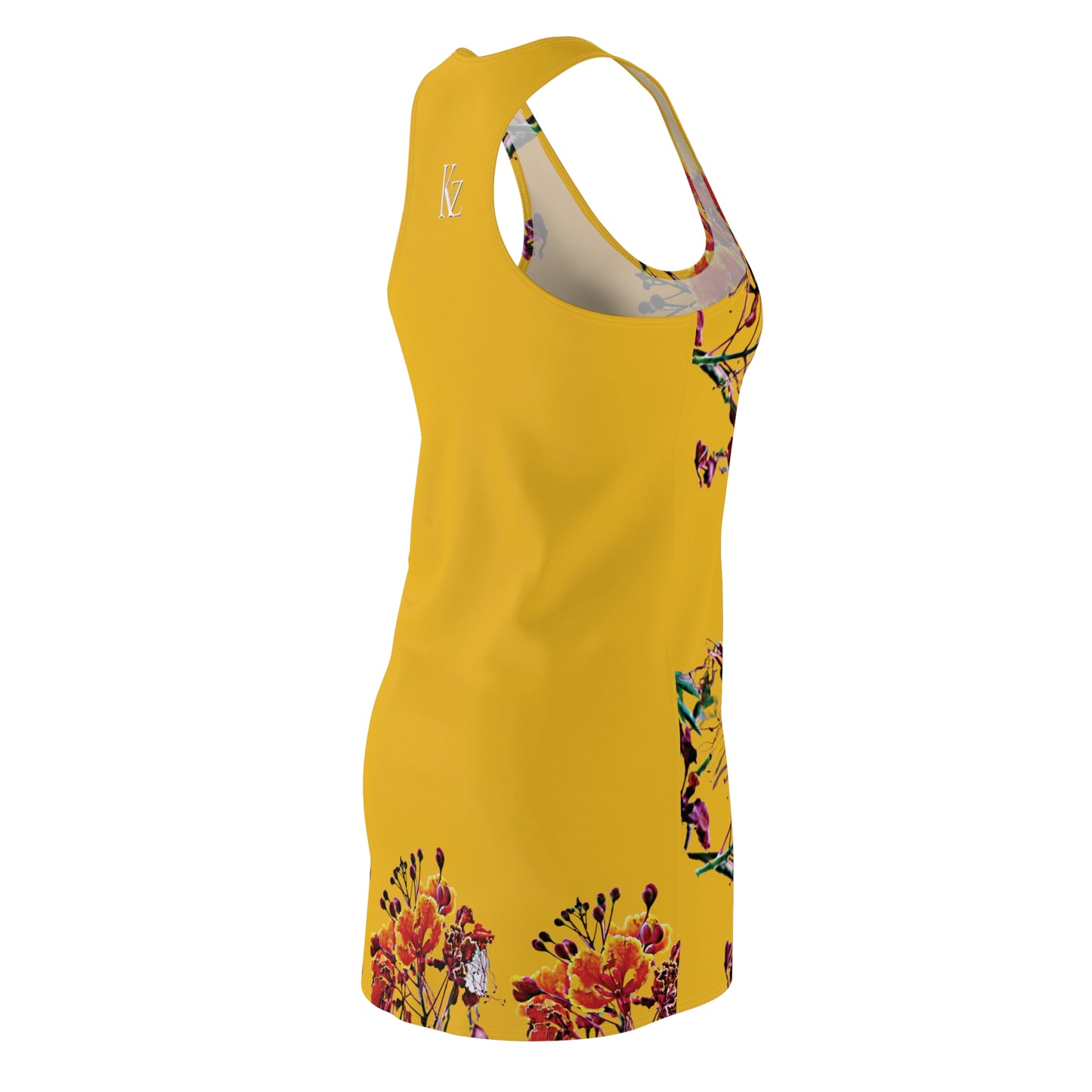 Peacock Racerback Yellow Dress