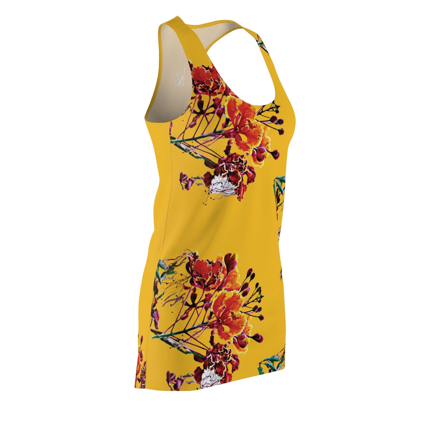 Peacock Racerback Yellow Dress