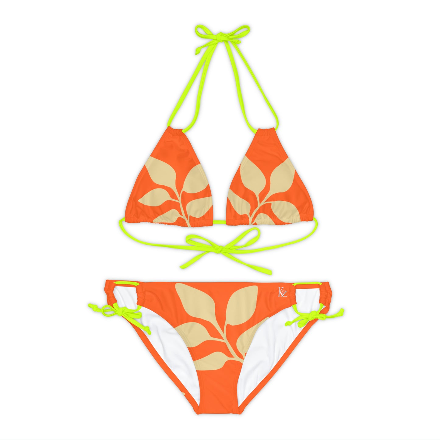 Orange Vintages Strappy Bikini Set Made with 4-way stretch Tricot (82% Microfiber, 18% Spandex), this strappy bikini set is the perfect companion to all summer escapades. With adjustable elastic straps for a perfect fit, this complete two-piece swimsuit to become an instant summer hit. Shipping From USA To United States