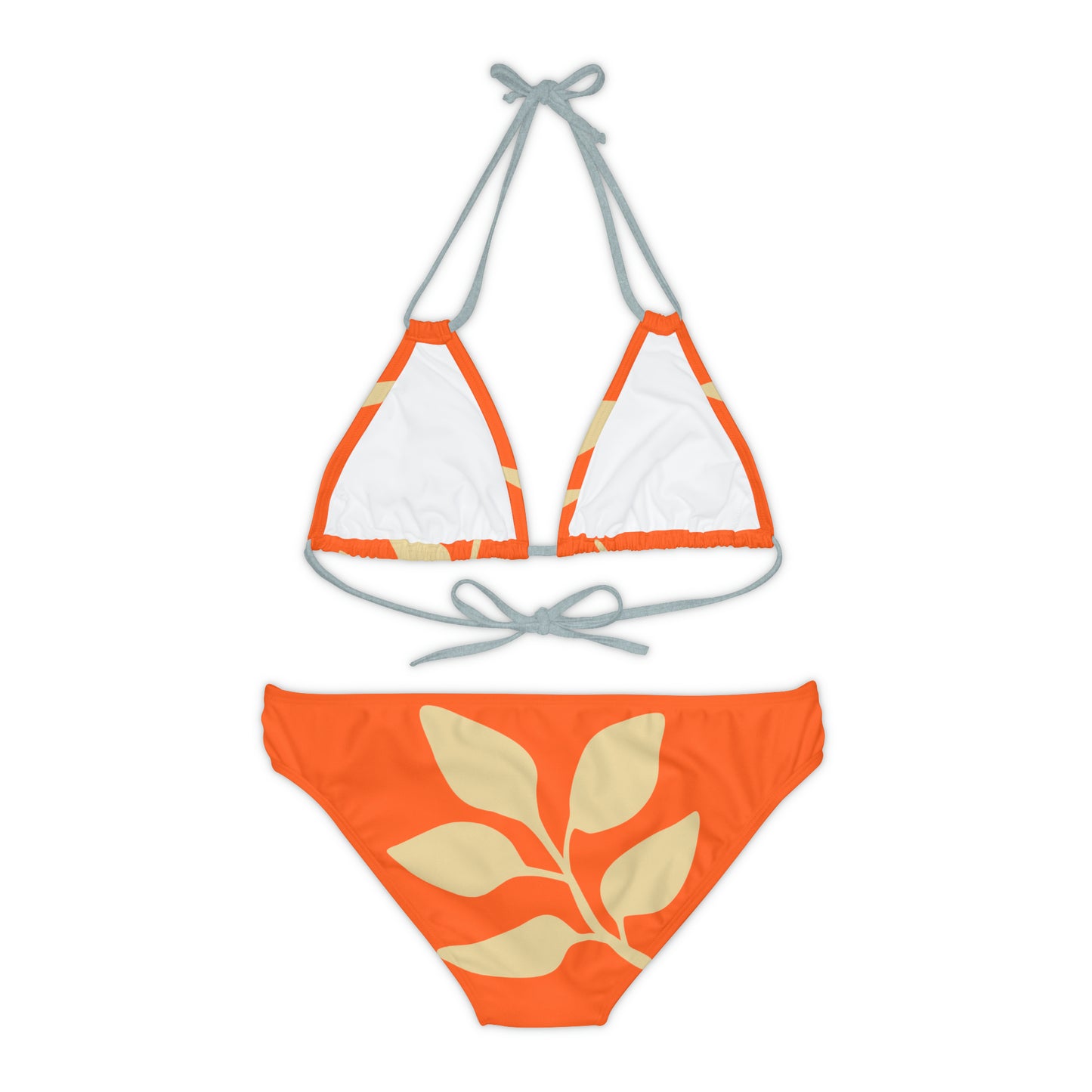 Orange Vintages Strappy Bikini Set Made with 4-way stretch Tricot (82% Microfiber, 18% Spandex), this strappy bikini set is the perfect companion to all summer escapades. With adjustable elastic straps for a perfect fit, this complete two-piece swimsuit to become an instant summer hit. Shipping From USA To United States