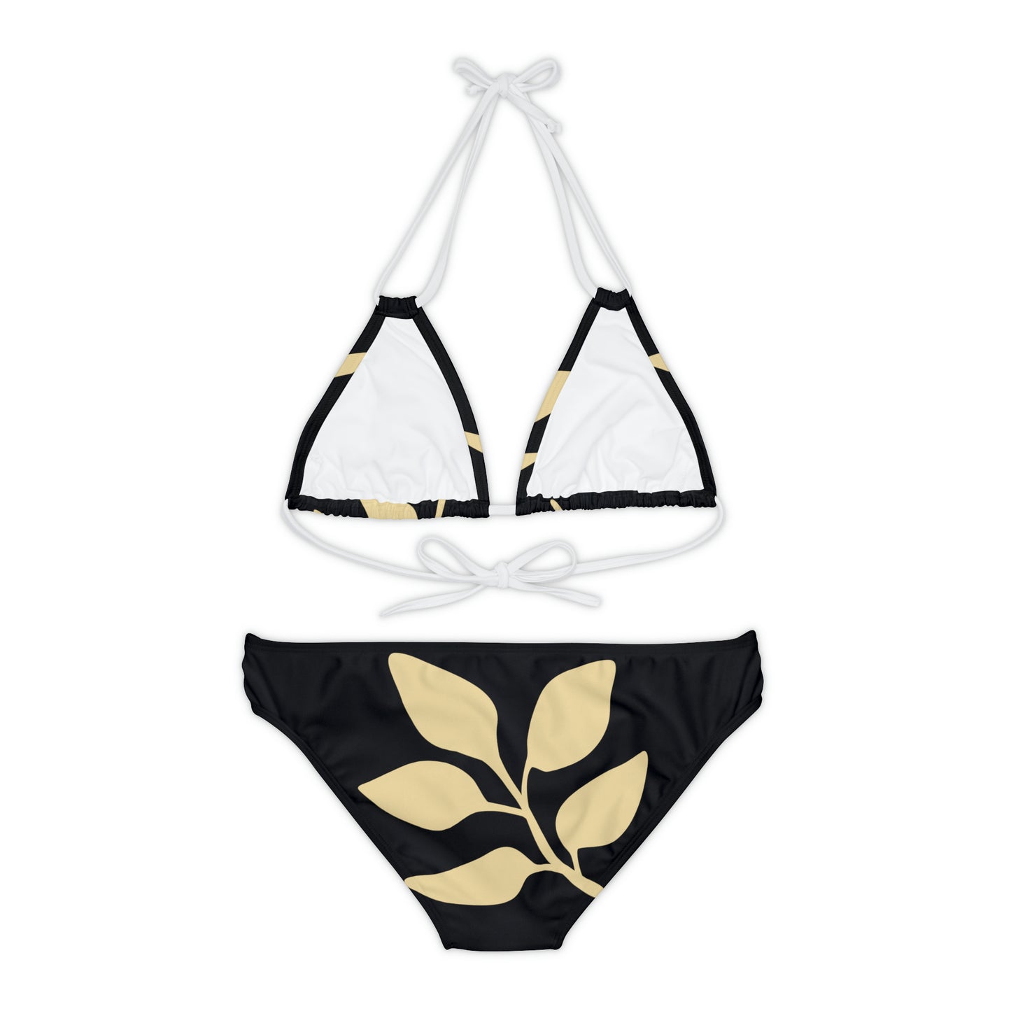 Black Vintages Strappy Bikini Set Made with a 4-way stretch Tricot (82% Microfiber, 18% Spandex), this strappy bikini set is the perfect companion to all summer escapades. With adjustable elastic straps for a perfect fit, this two-piece swimsuit to become an instant summer hit. Shipping From USA To United States