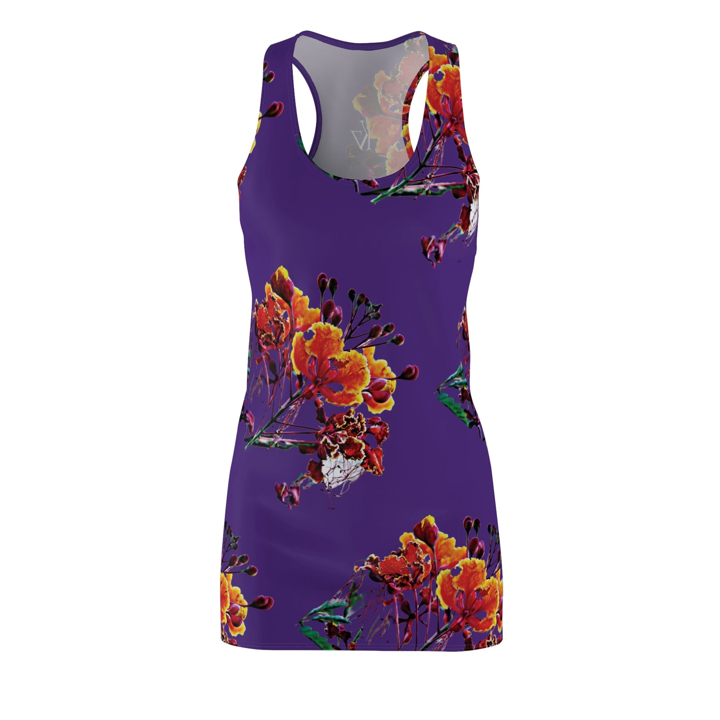 Peacock Racerback  purple Dress