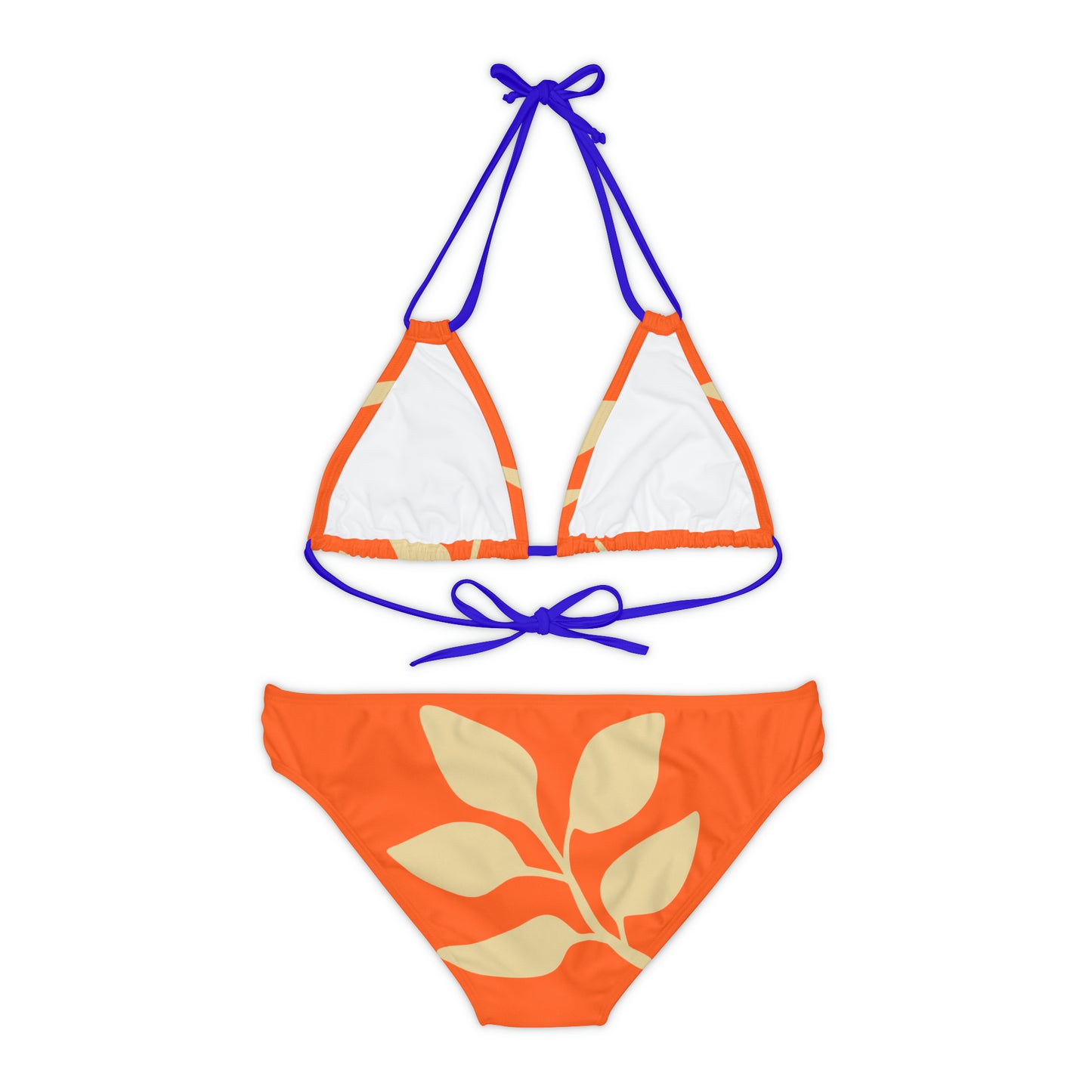 Orange Vintages Strappy Bikini Set Made with 4-way stretch Tricot (82% Microfiber, 18% Spandex), this strappy bikini set is the perfect companion to all summer escapades. With adjustable elastic straps for a perfect fit, this complete two-piece swimsuit to become an instant summer hit.   Shipping From USA To United States