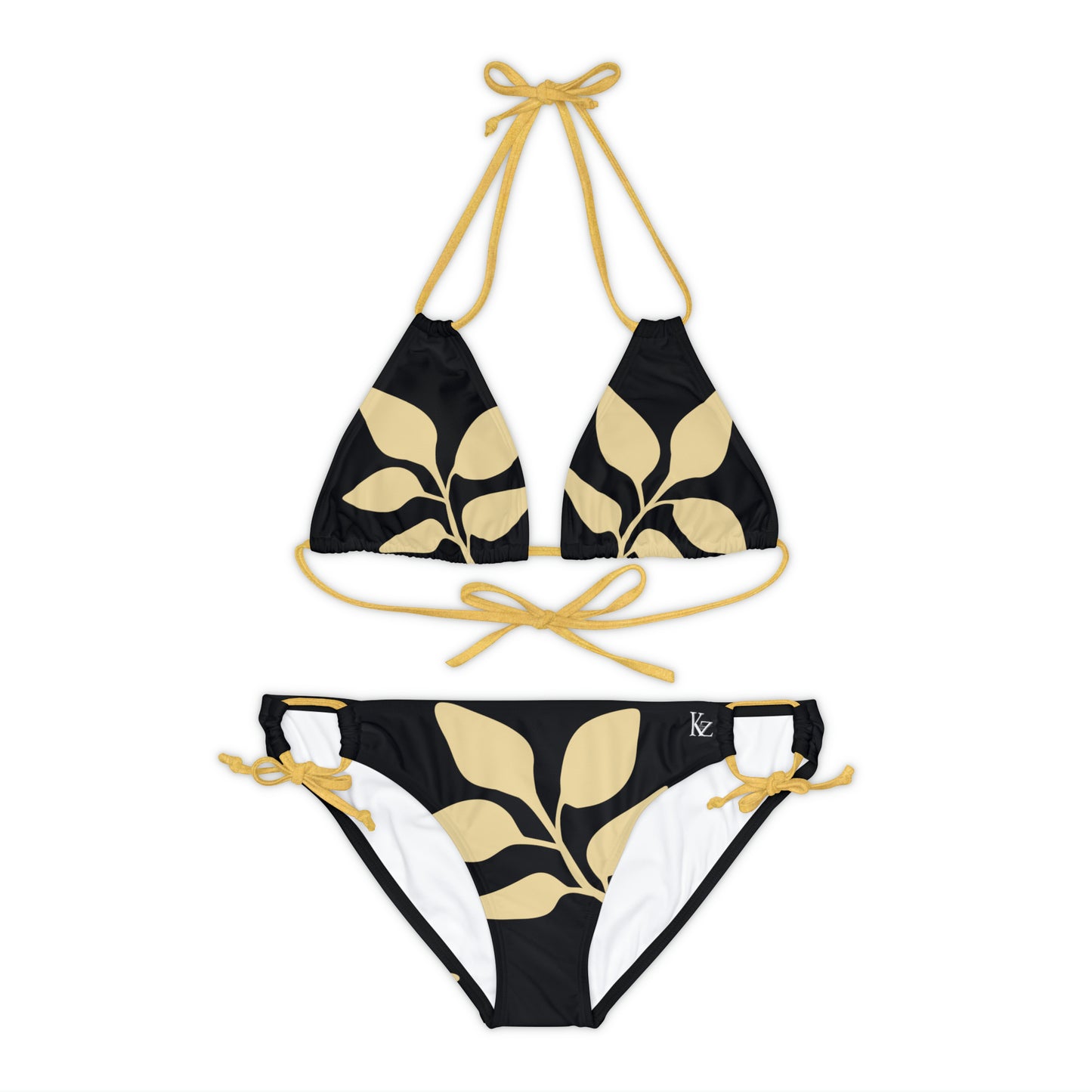 Black Vintages Strappy Bikini Set Made with a 4-way stretch Tricot (82% Microfiber, 18% Spandex), this strappy bikini set is the perfect companion to all summer escapades. With adjustable elastic straps for a perfect fit, this two-piece swimsuit to become an instant summer hit. Shipping From USA To United States