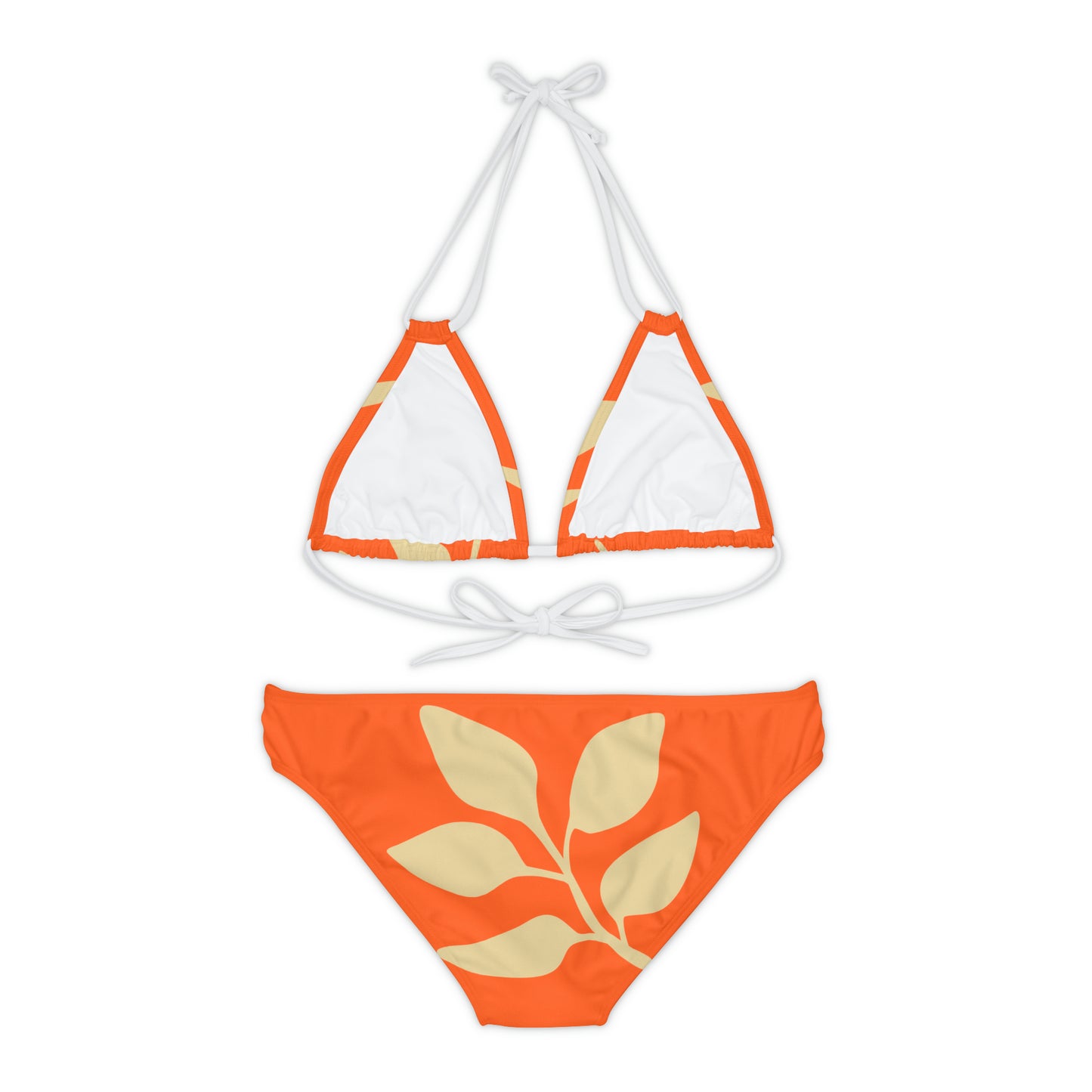 Orange Vintages Strappy Bikini Set Made with 4-way stretch Tricot (82% Microfiber, 18% Spandex), this strappy bikini set is the perfect companion to all summer escapades. With adjustable elastic straps for a perfect fit, this complete two-piece swimsuit to become an instant summer hit. Shipping From USA To United States