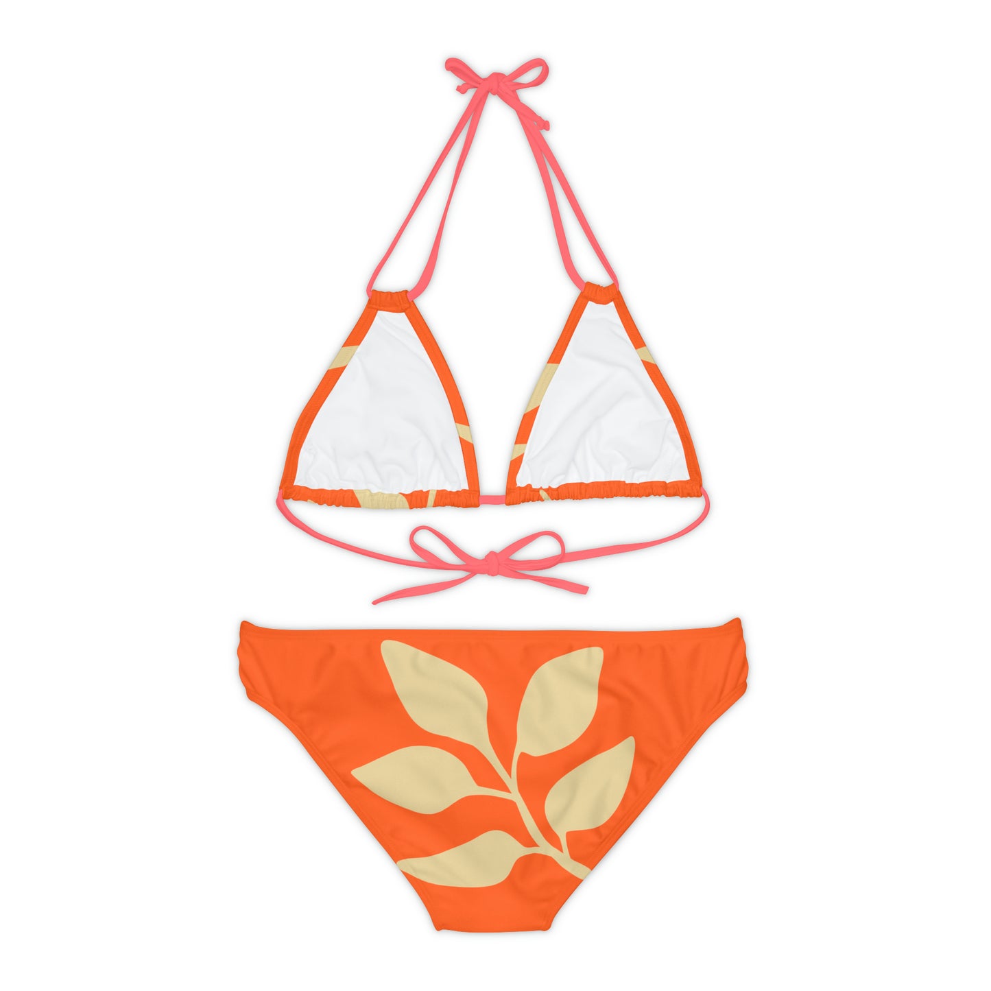 Orange Vintages Strappy Bikini Set Made with 4-way stretch Tricot (82% Microfiber, 18% Spandex), this strappy bikini set is the perfect companion to all summer escapades. With adjustable elastic straps for a perfect fit, this complete two-piece swimsuit to become an instant summer hit.   Shipping From USA To United States