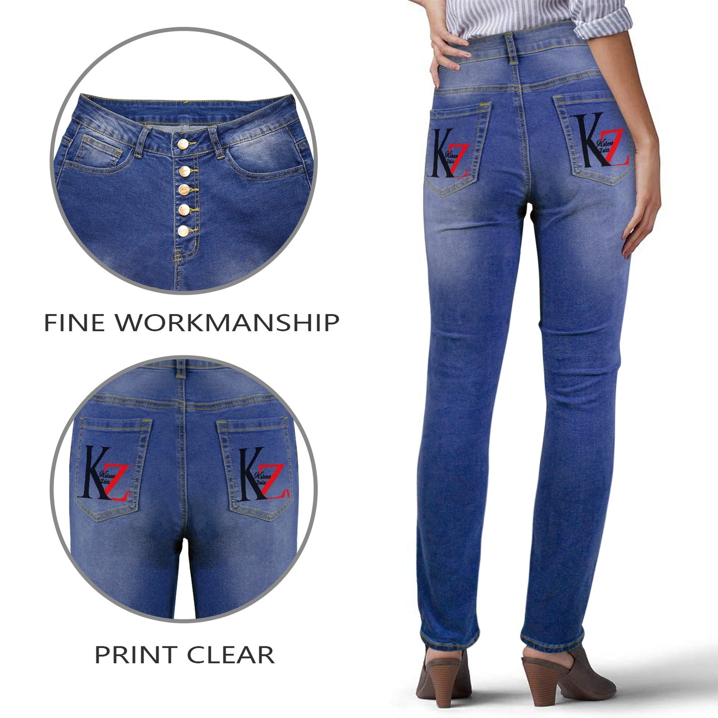 Women's Jeans Monogram by Kalent Zaiz Signature