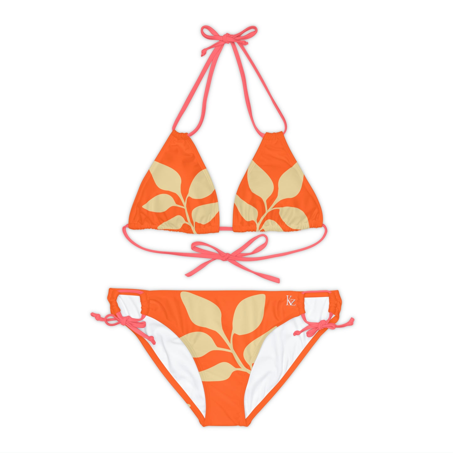 Orange Vintages Strappy Bikini Set Made with 4-way stretch Tricot (82% Microfiber, 18% Spandex), this strappy bikini set is the perfect companion to all summer escapades. With adjustable elastic straps for a perfect fit, this complete two-piece swimsuit to become an instant summer hit.   Shipping From USA To United States