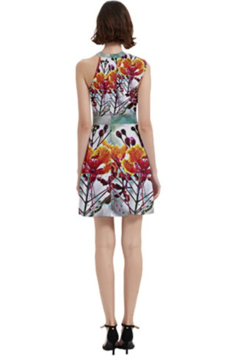Women's Sleeveless Halter Neck  A-Line Cocktail Party Pockets, Swing Dresses