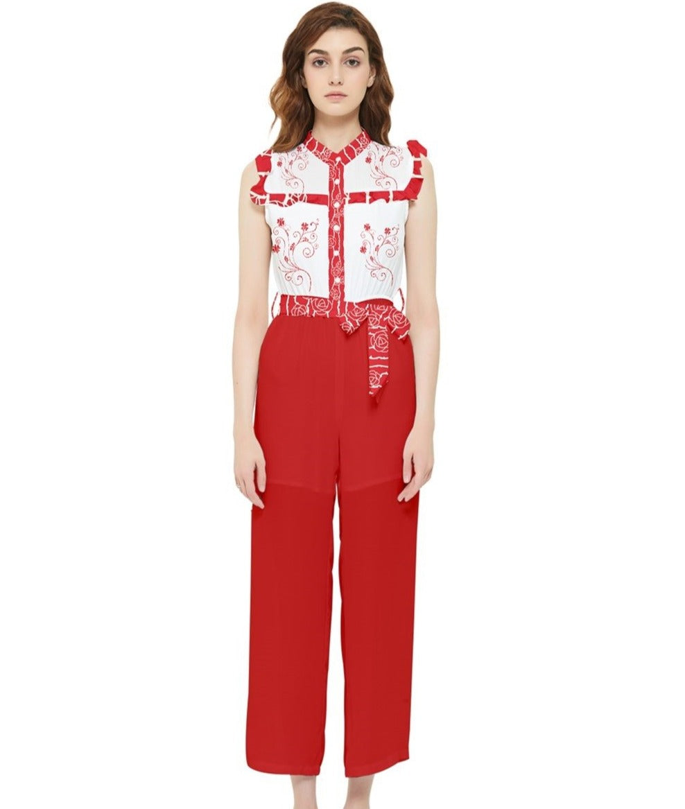 Kalent Zaiz Frill Top Jumpsuit