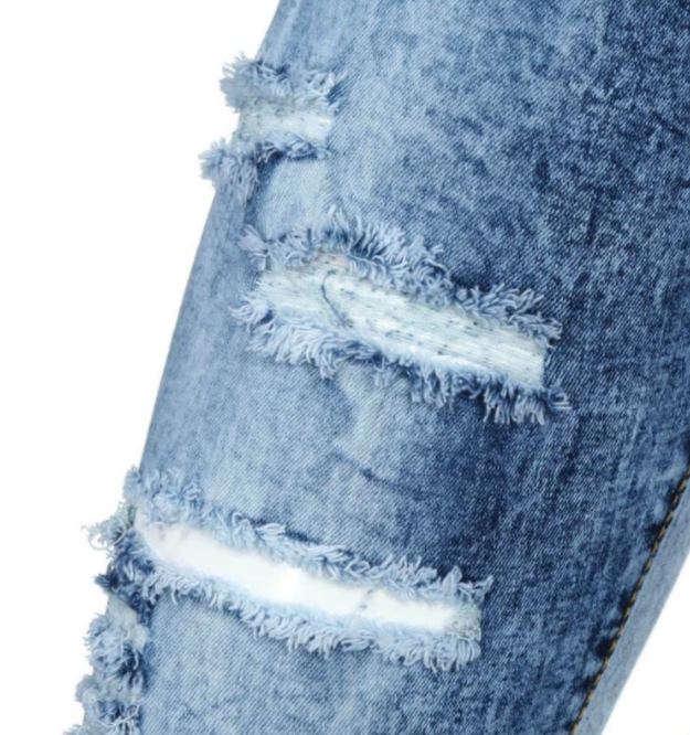 Women Casual Slim Skinny Mid Waist Jeans Denim Long Pants Jeans