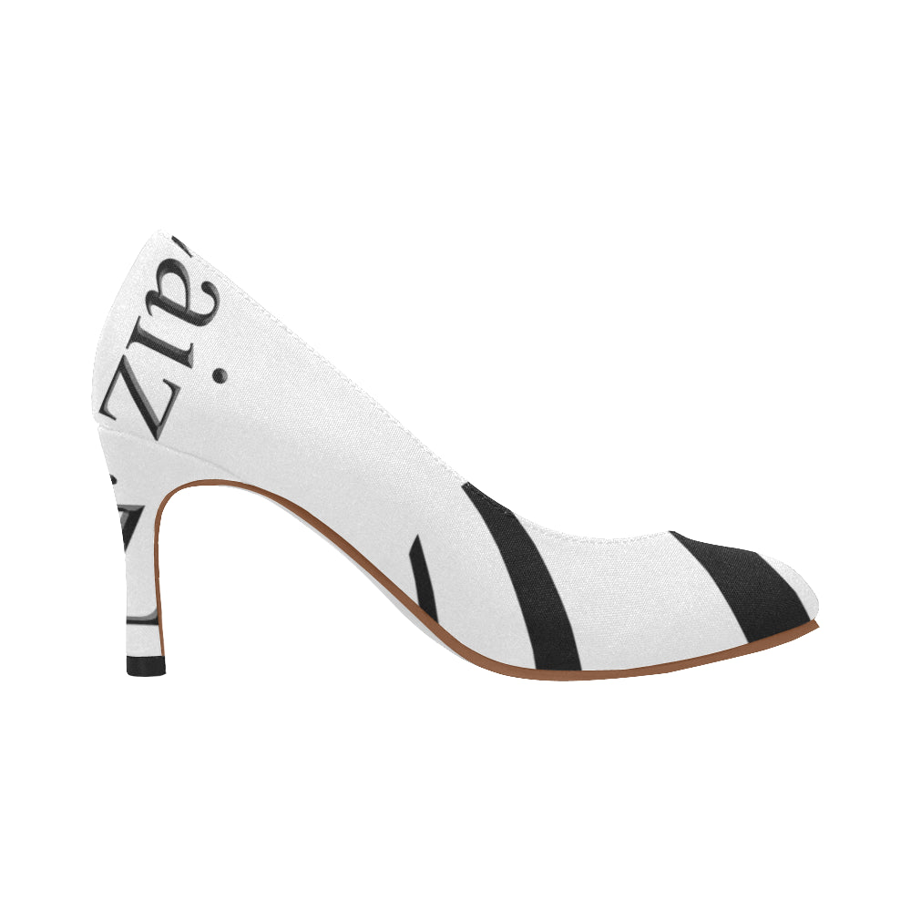 Kalent Zaiz Women's Pumps White Designed by Kalent Zaiz 26.46 Oz. Designed for fashion women, stylish and personalized. Canvas vamp and heel cover, features all-over print. Imitation pigskin microfiber inner-linning, wearing soft and comfortable. Rubber outsole for traction and exceptional durability. Open in-step for easy on-and-off use. Heel measures approximately 2.99 inches /7.6cm.