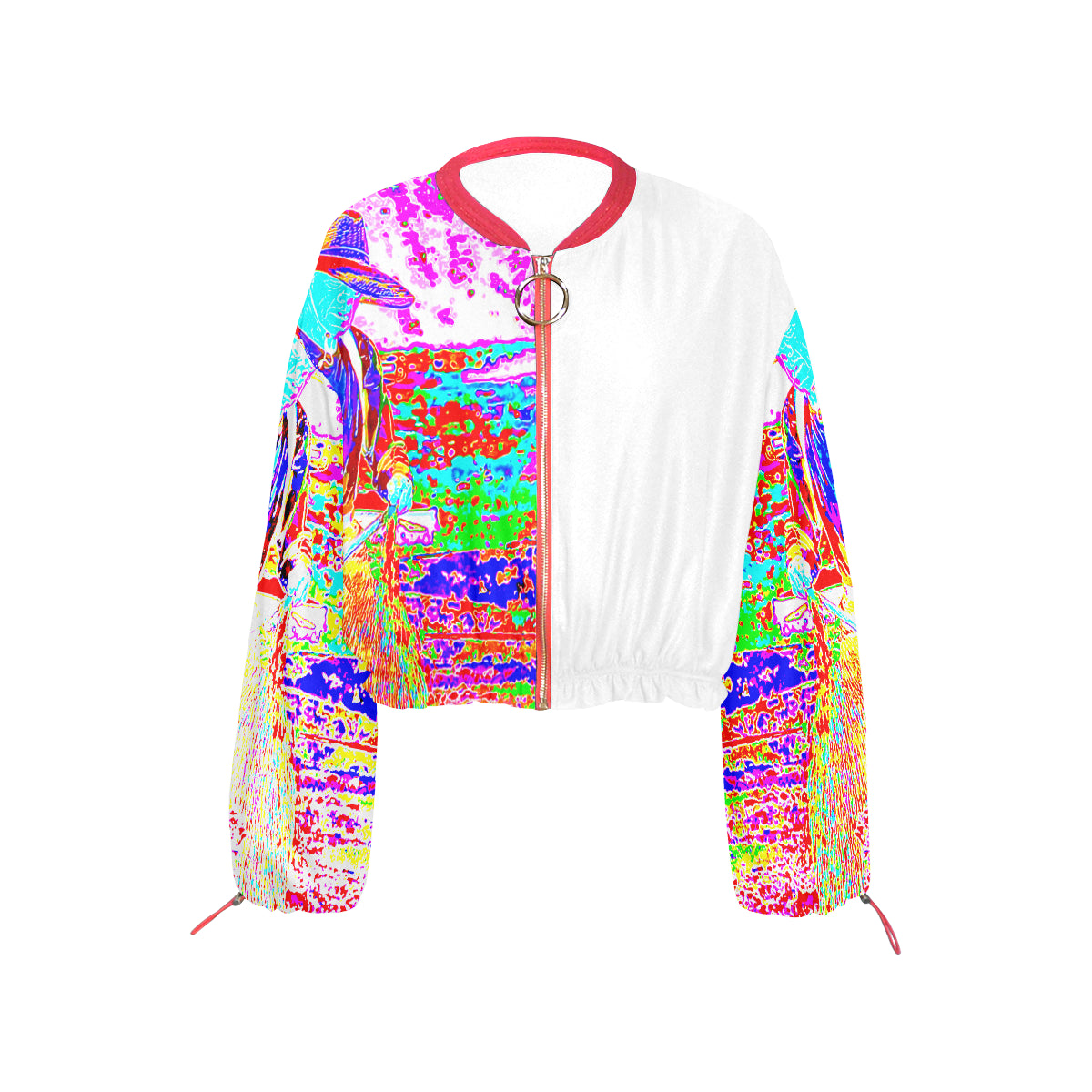 Kalent Zaiz Women's Chiffon Cropped Jacket