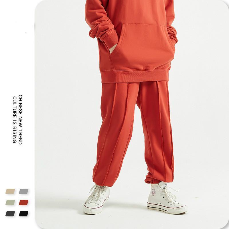New autumn and winter deconstructed reverse line 360g Terry sweatpants high street sports casual