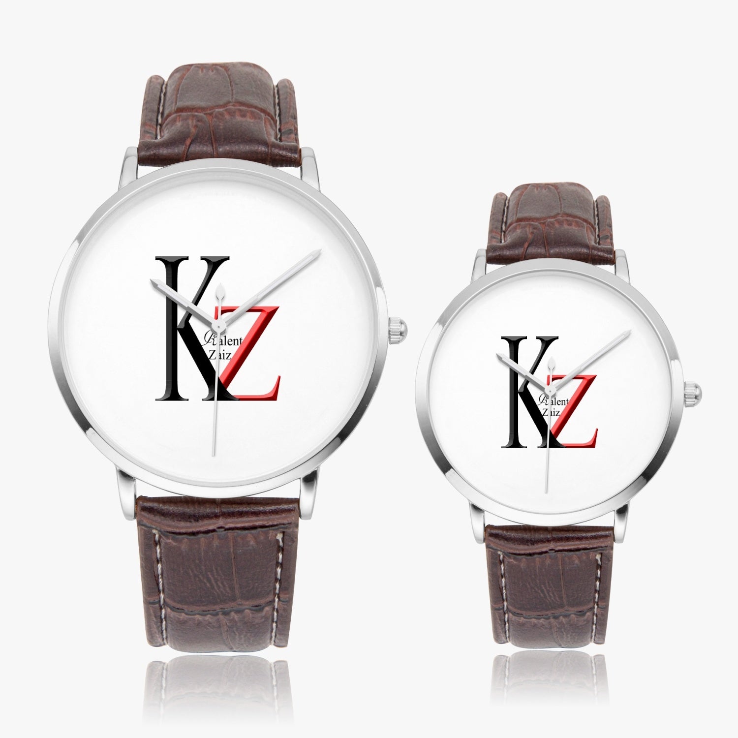 Kalent Zaiz Quartz Watch Brown Leather