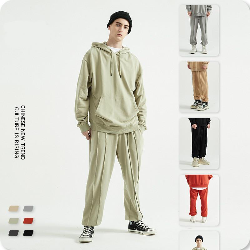 New autumn and winter deconstructed reverse line 360g Terry sweatpants high street sports casual