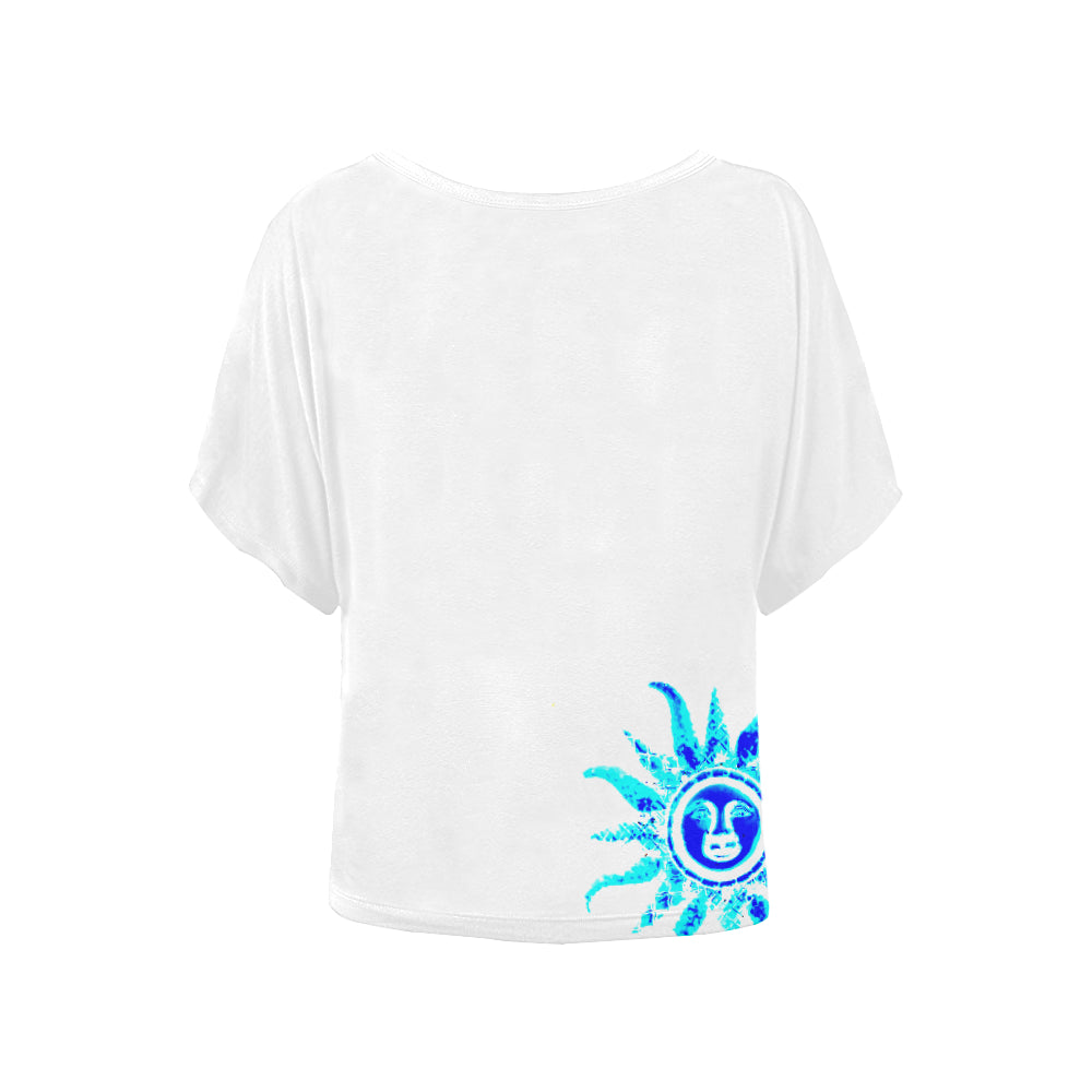 Kalent Zaiz Blue Sun Dolman Blouse