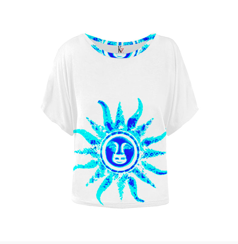 Blue Sun Sleeve Blouse