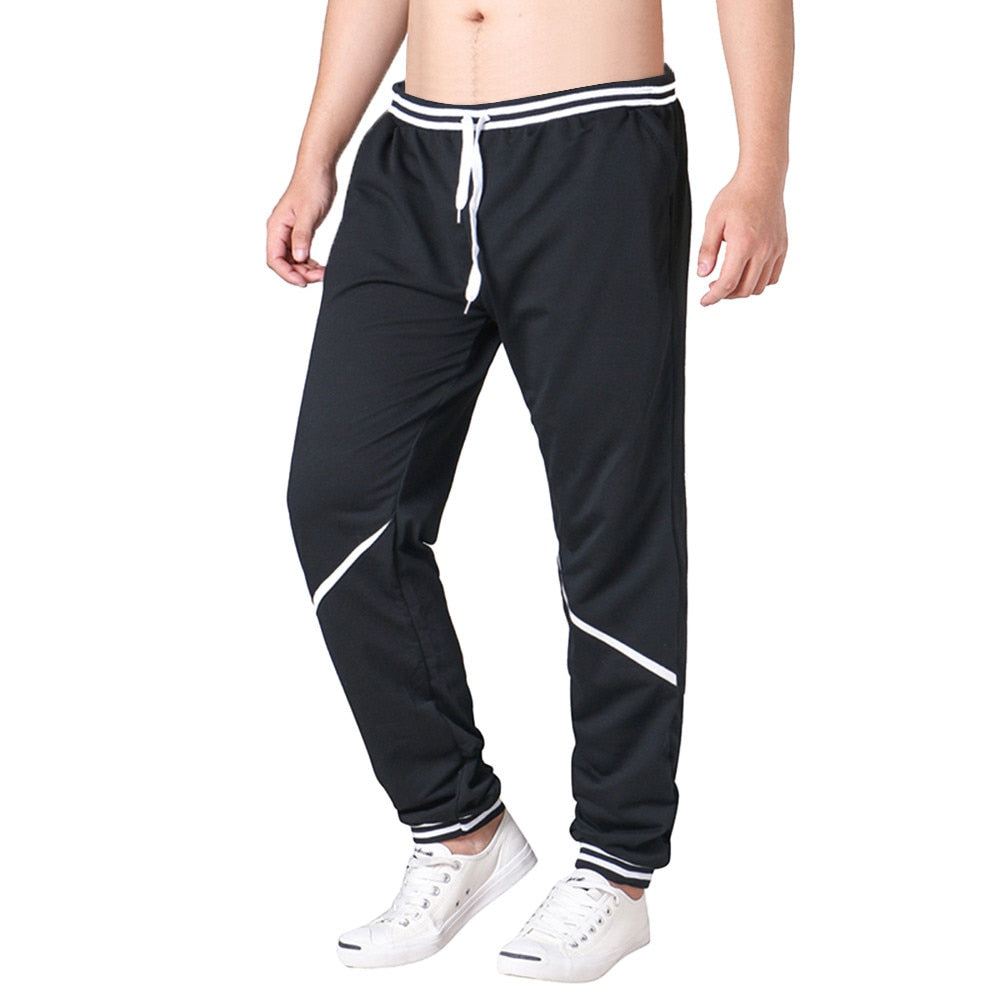 Men Cotton Flat Loose Fit Casual Joggers Full Length Sweatpants