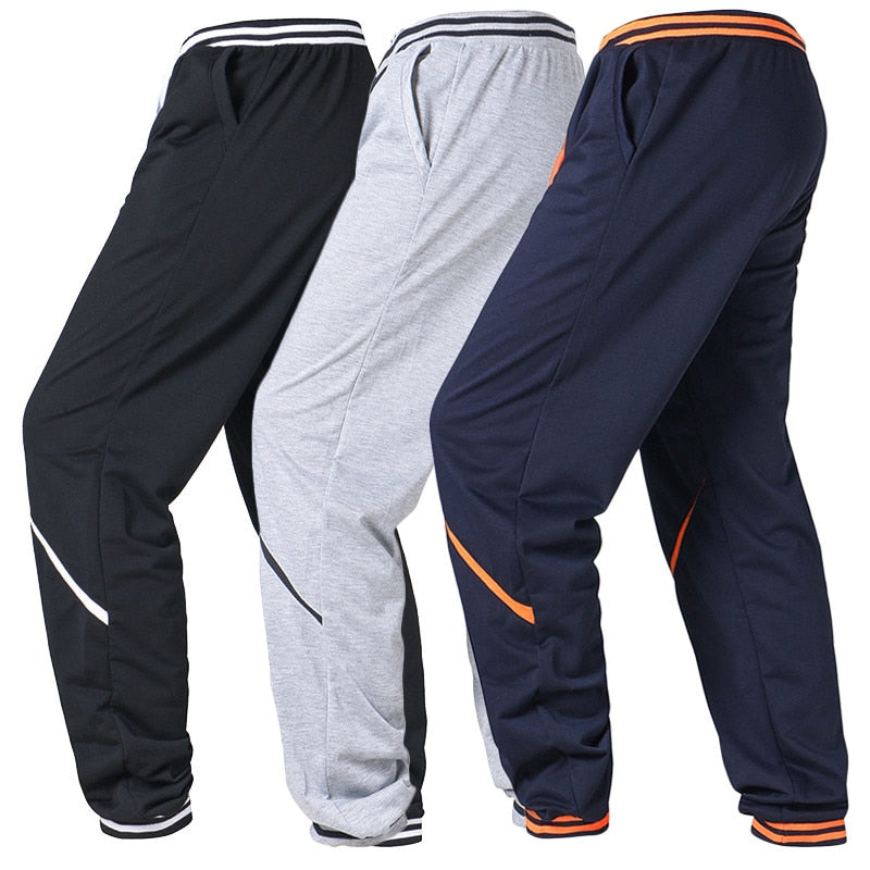 Men Cotton Flat Loose Fit Casual Joggers Full Length Sweatpants