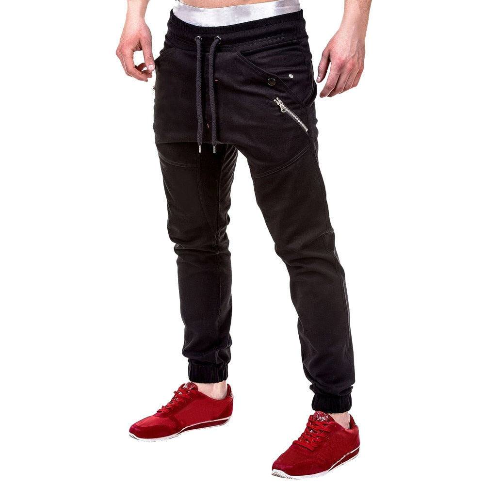 Men Cotton Low Waist Regular Full Length Casual Sweatpants
