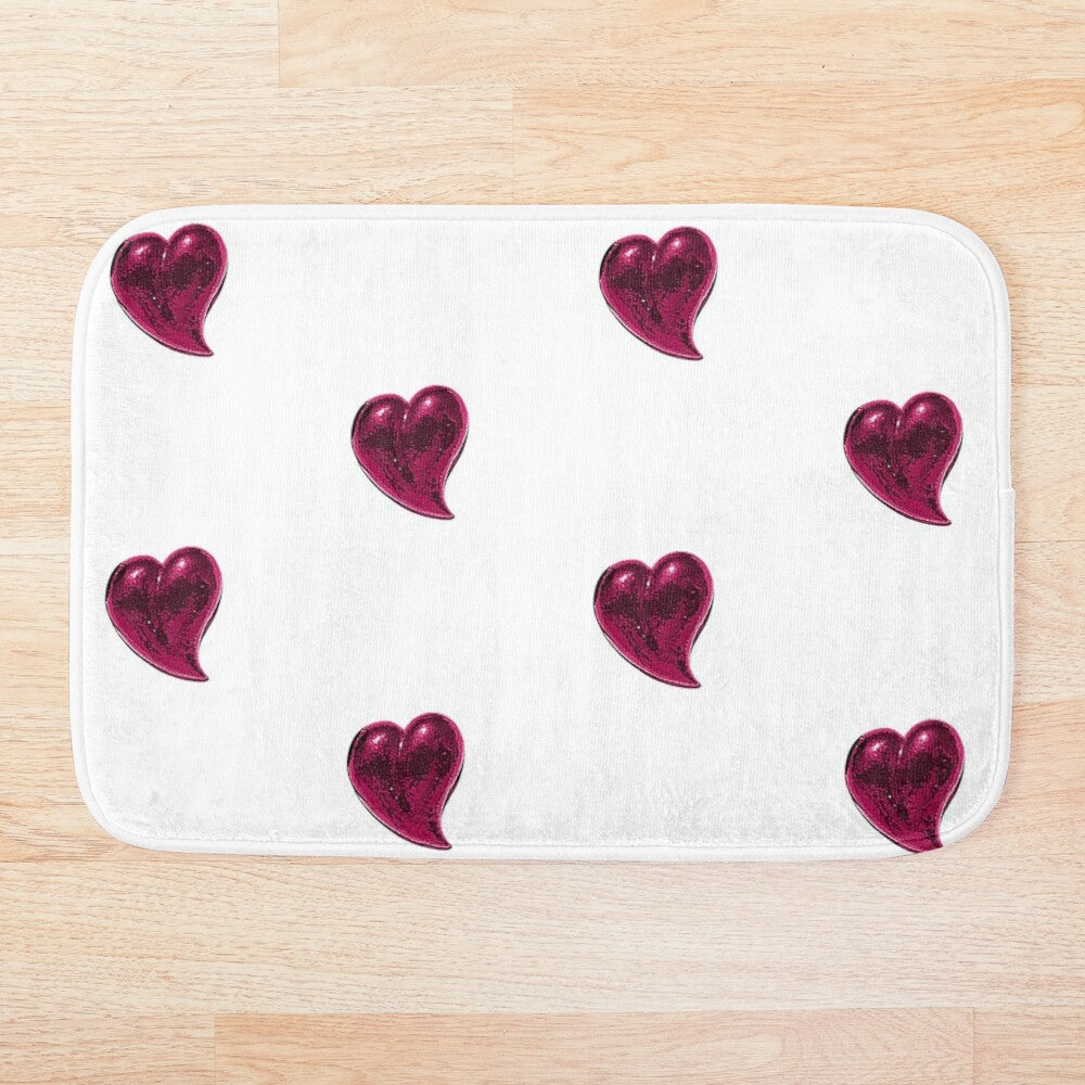 Pink Heart Bath Mat