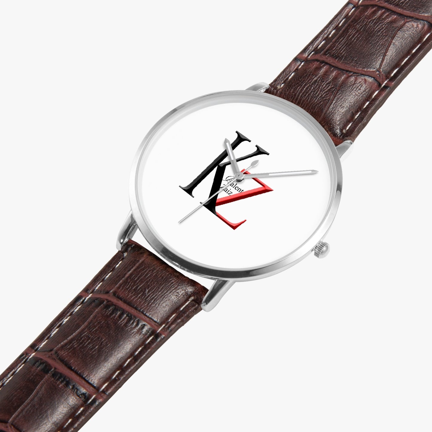 Kalent Zaiz Quartz Watch Black Leather