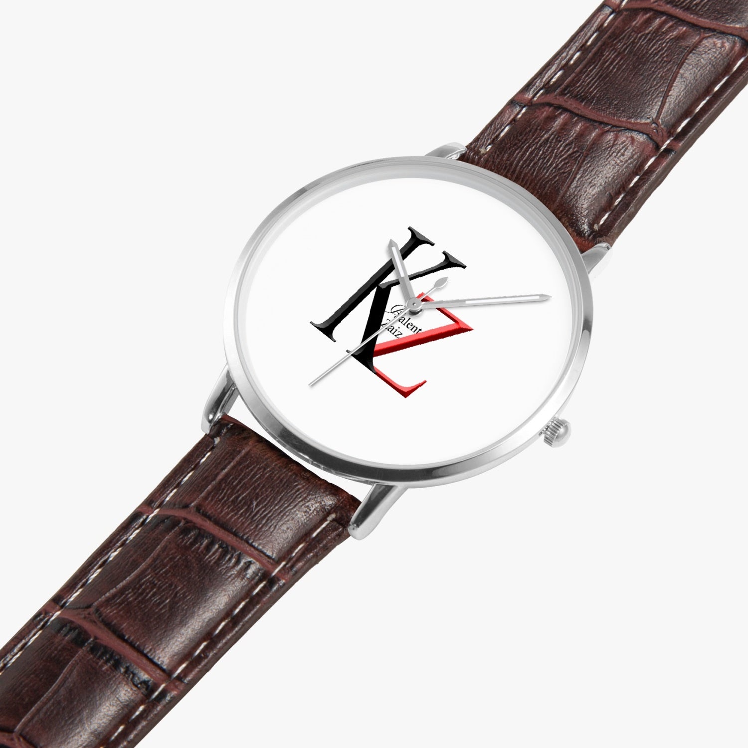 Kalent Zaiz Quartz Watch Black Leather
