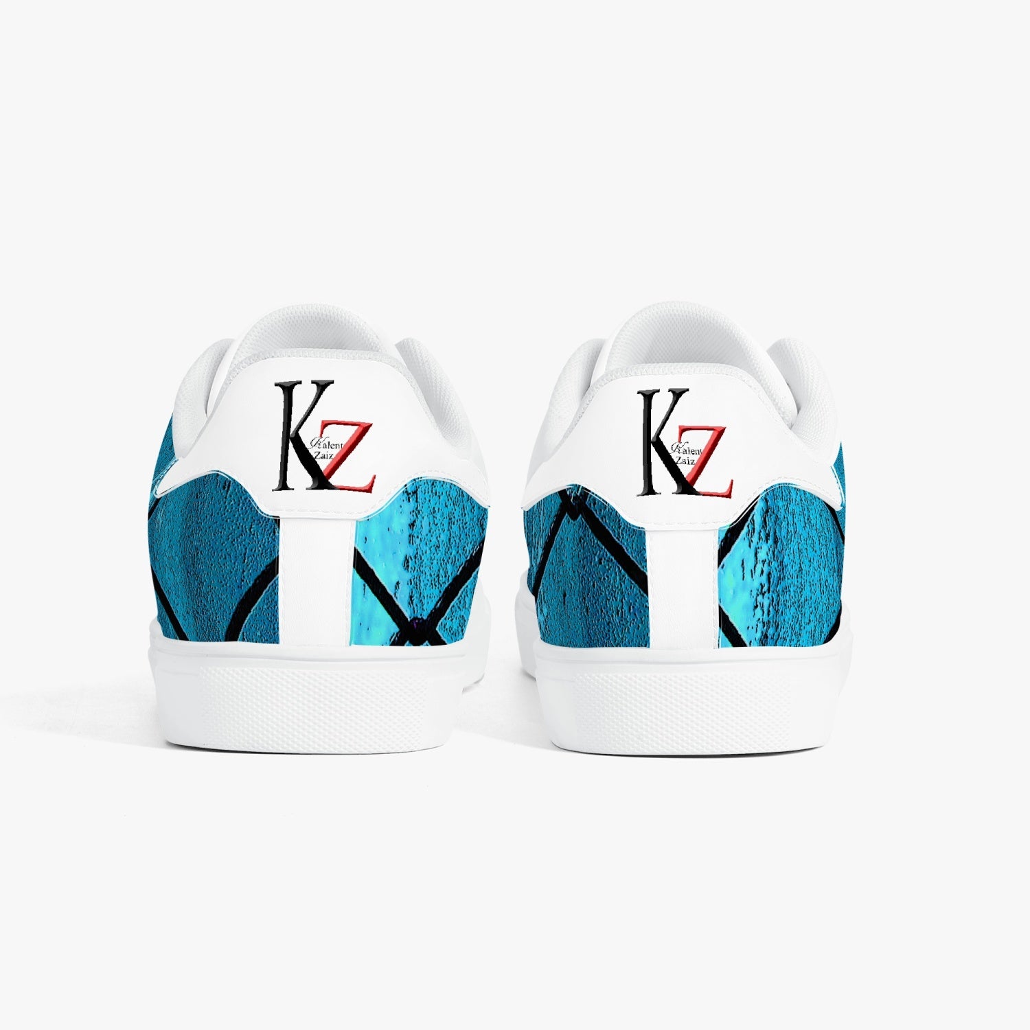 Over the Sea Classic Low-Top Leather Sneakers - White/Black