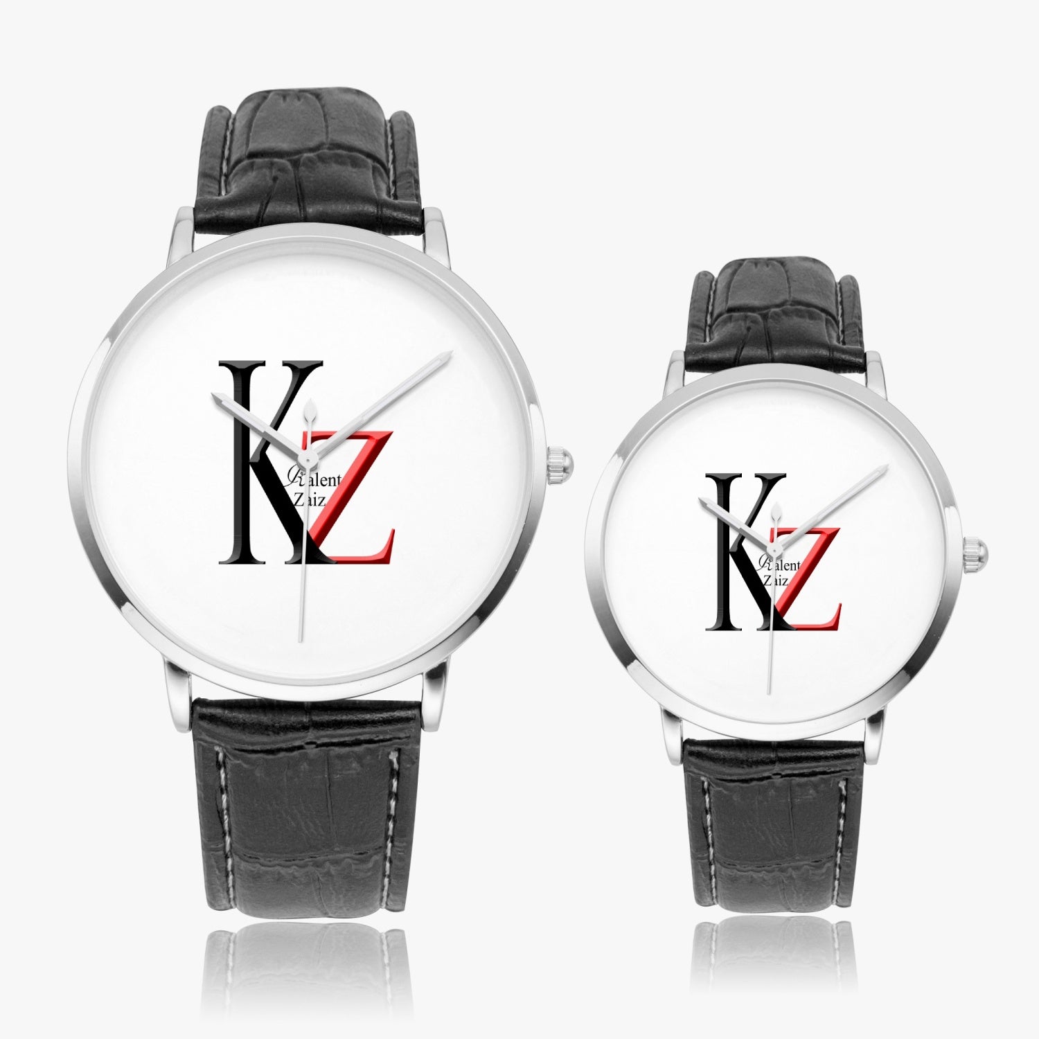 Kalent Zaiz Quartz Watch Black Leather