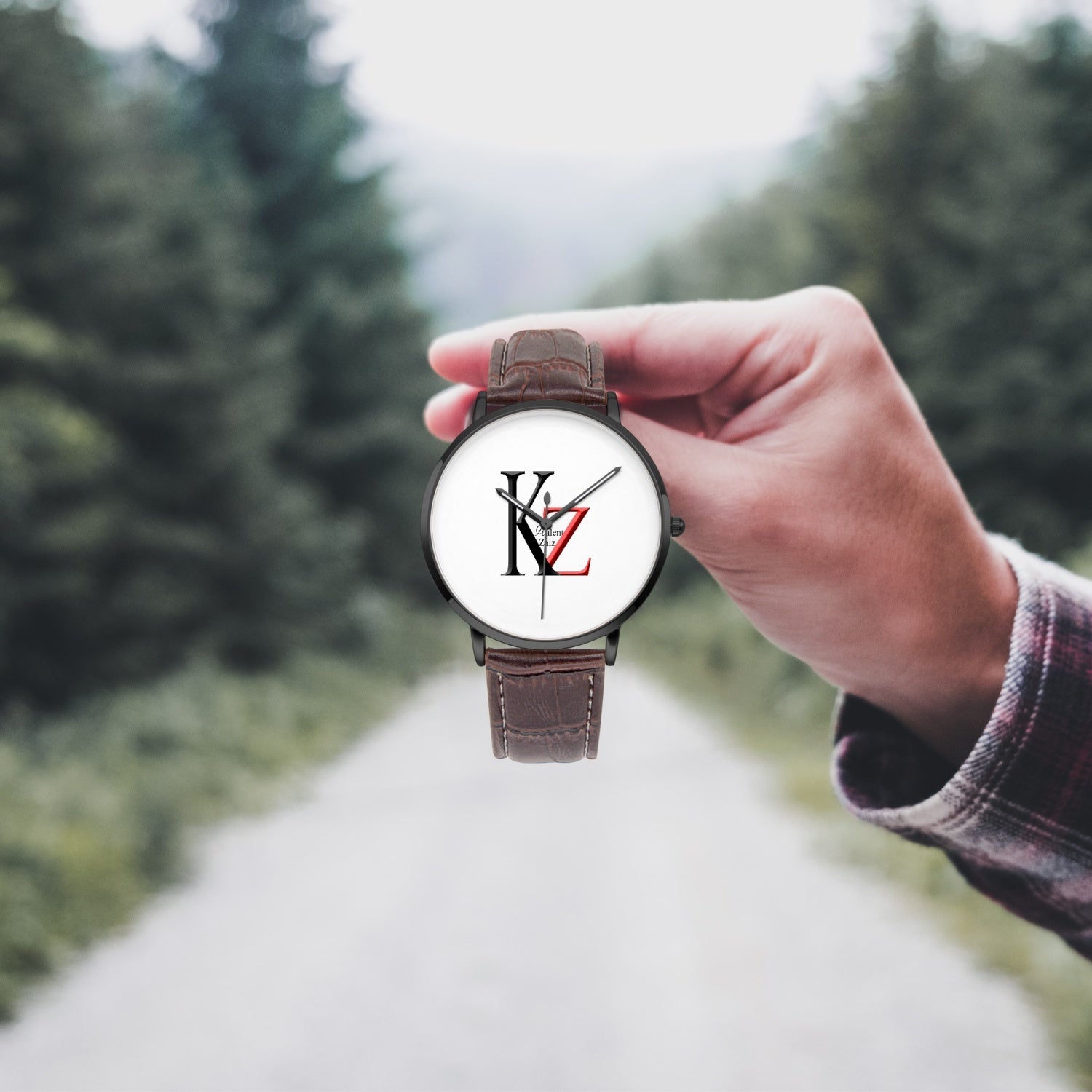 Kalent Zaiz Quartz Watch Brown Leather