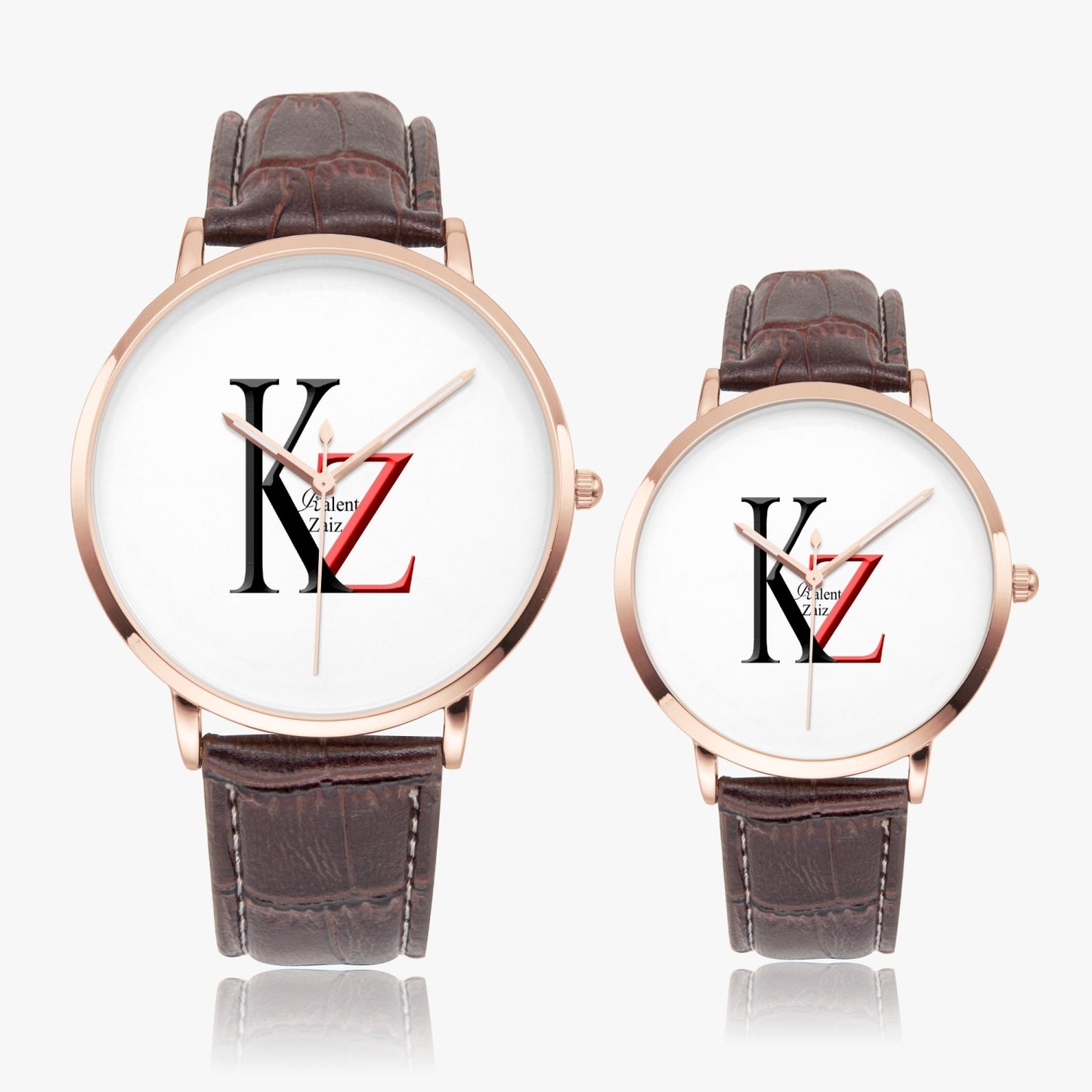 Kalent Zaiz Quartz Watch Brown Leather