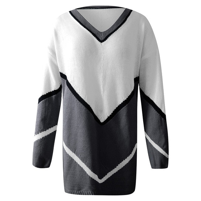 Plus size V-Neck Sexy Sweater  feminino women clothes