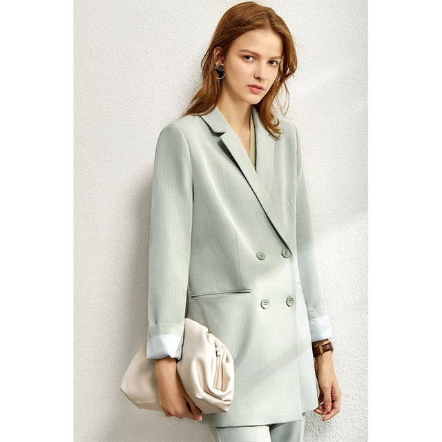 Suit Female Lady Blazer, Lace V neck Tanks, & or High Waist Women's pants long, Shorts