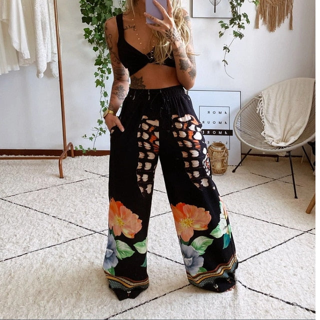 2 Pecs Suit Summer Tracksuit Sets Women's Outfits Boho Beach