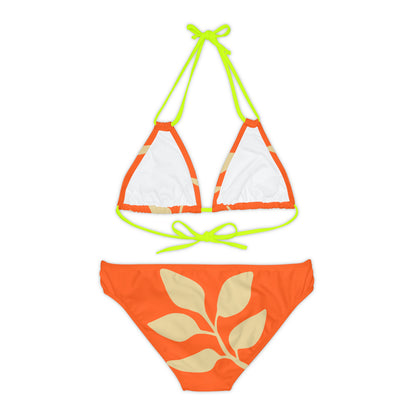 Orange Vintages Strappy Bikini Set Made with 4-way stretch Tricot (82% Microfiber, 18% Spandex), this strappy bikini set is the perfect companion to all summer escapades. With adjustable elastic straps for a perfect fit, this complete two-piece swimsuit to become an instant summer hit.   Shipping From USA To United States