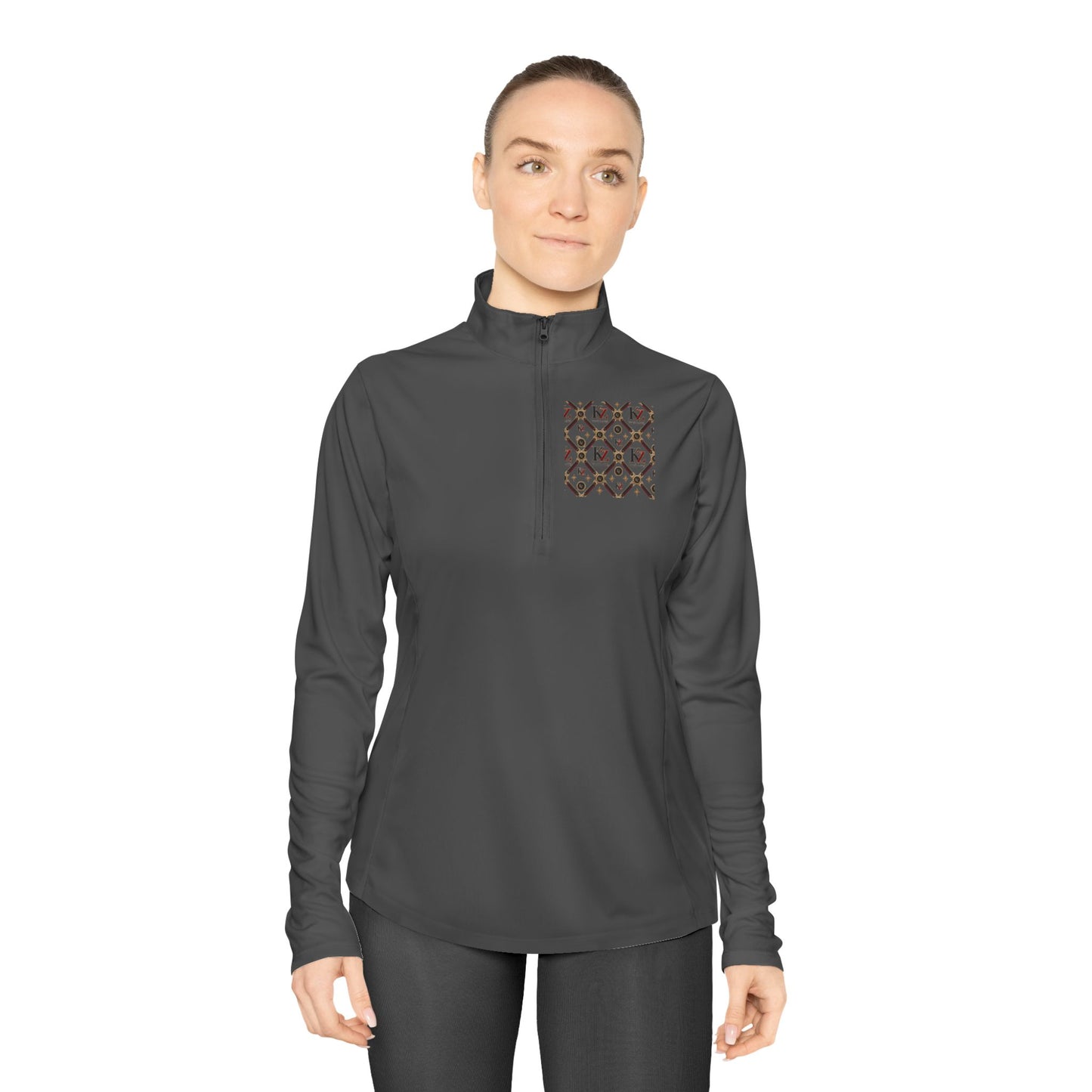 Ladies Quarter-Zip Pullover | KZ Monogram  Athletic Pullover