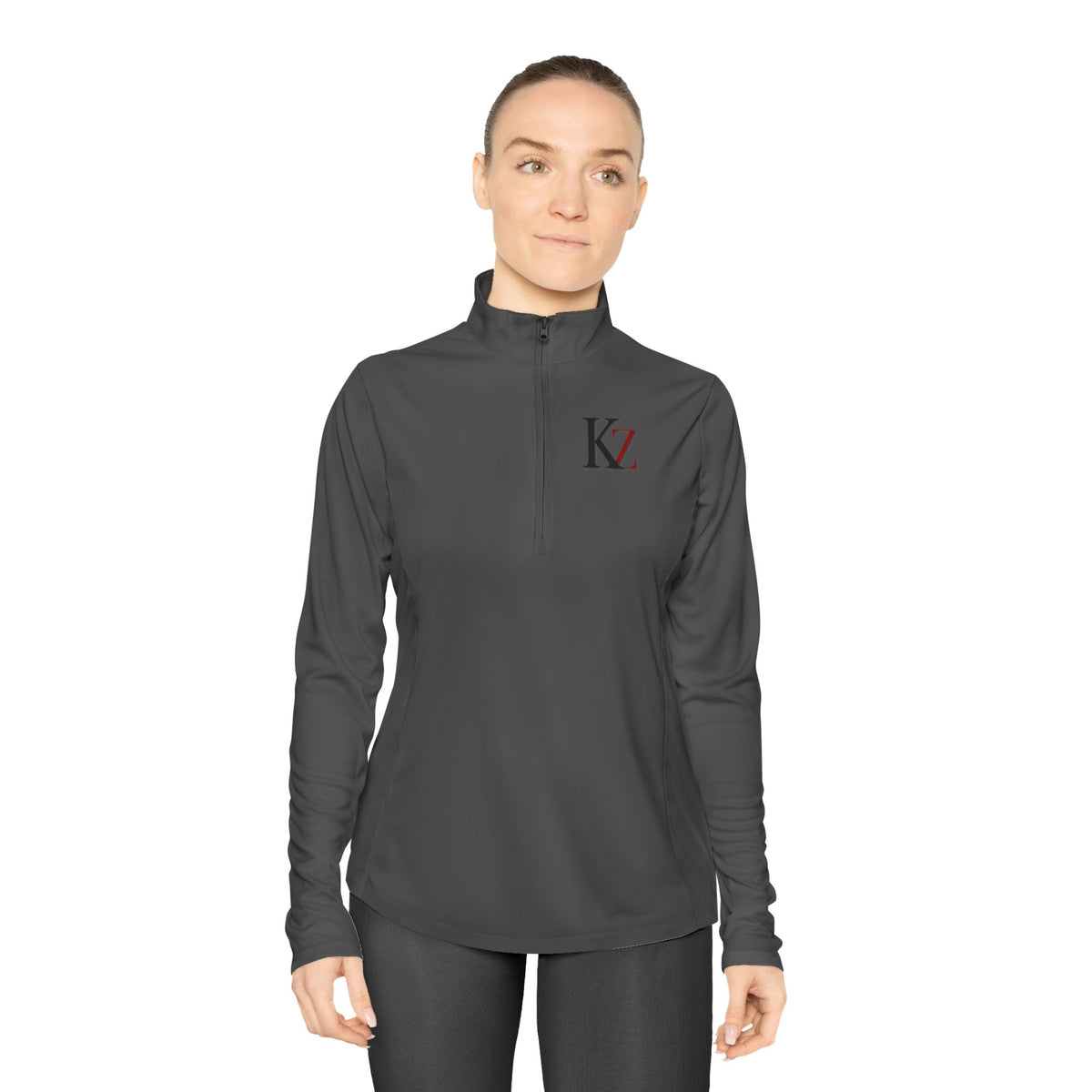 Ladies Quarter-Zip Pullover | KZ Monogram  Athletic Pullover