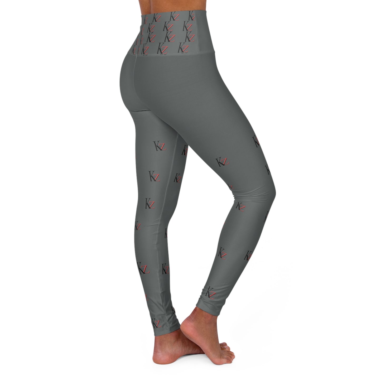 Kalent Zaiz High Waisted Yoga Leggings Gray