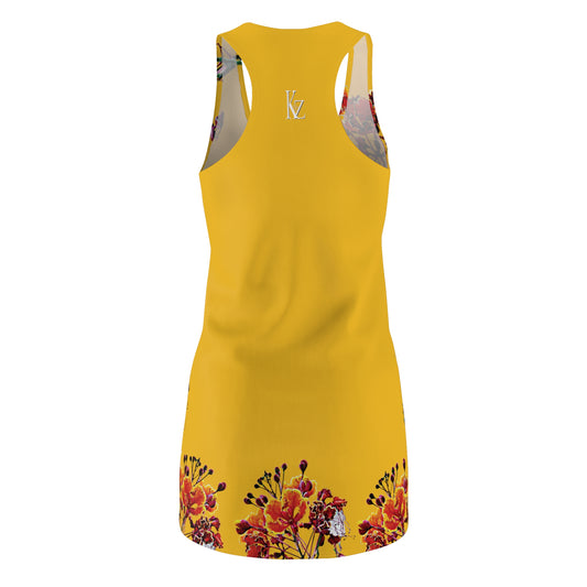 Peacock Racerback Yellow Dress