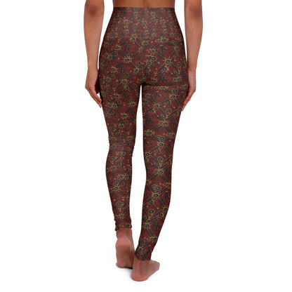 High-Waisted Yoga Leggings | Wine/Maroon |By Kalent Zaiz Signature