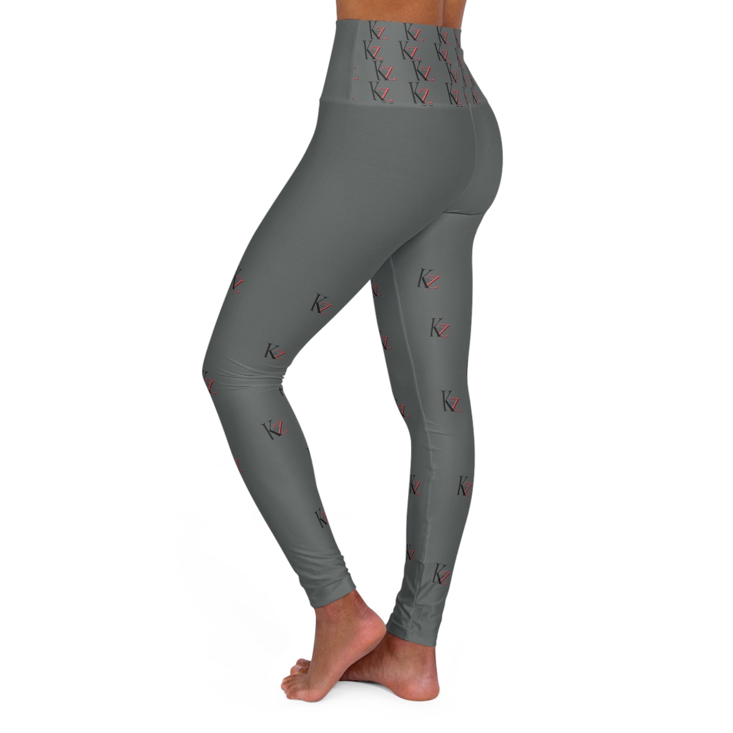 Kalent Zaiz High Waisted Yoga Leggings Gray