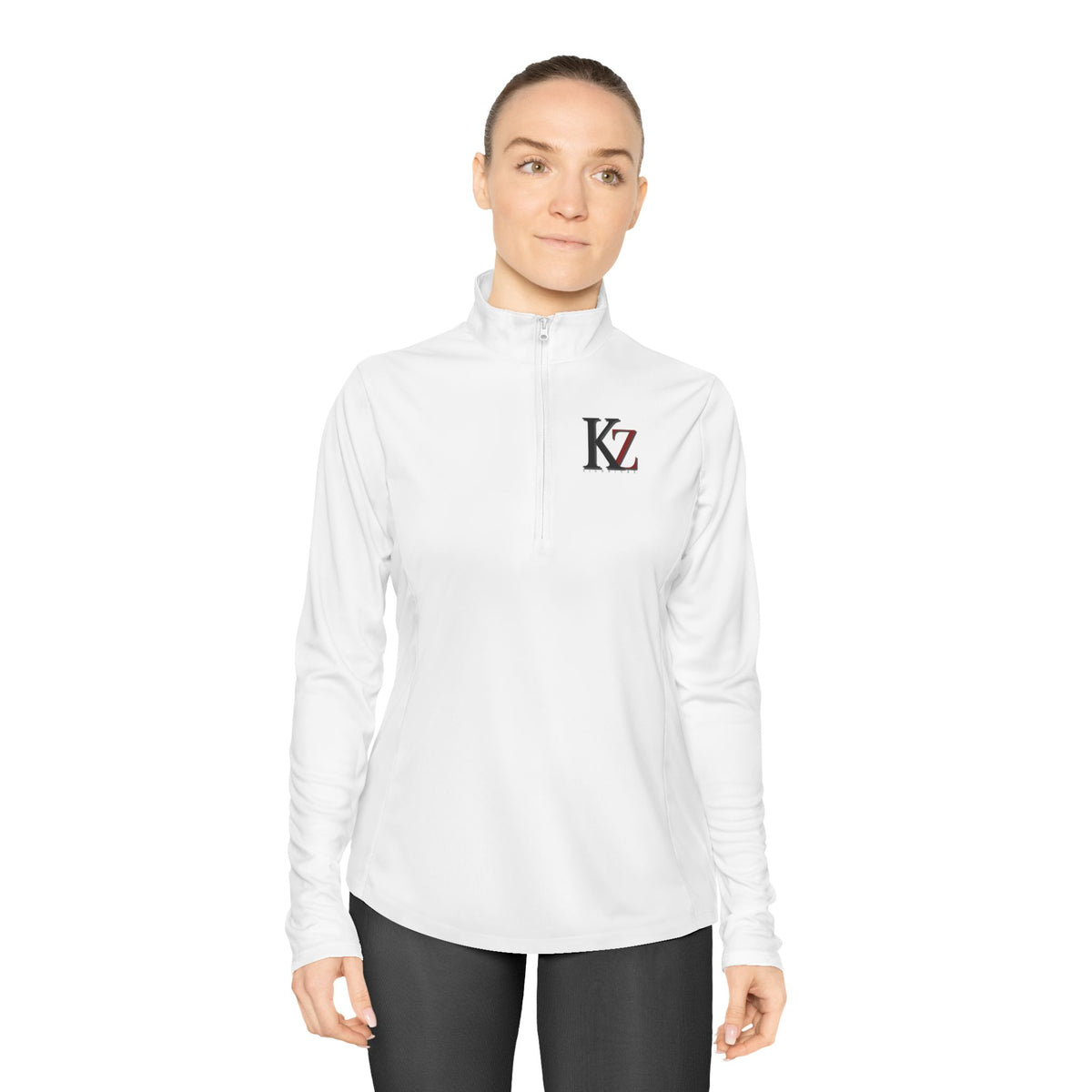 Ladies Quarter-Zip Pullover | KZ Monogram  Athletic Pullover