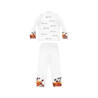 Kalent Zaiz "FLAMBOYANT" Women's Satin Pajamas ( White)