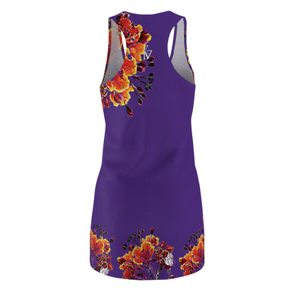 Peacock Racerback  purple Dress