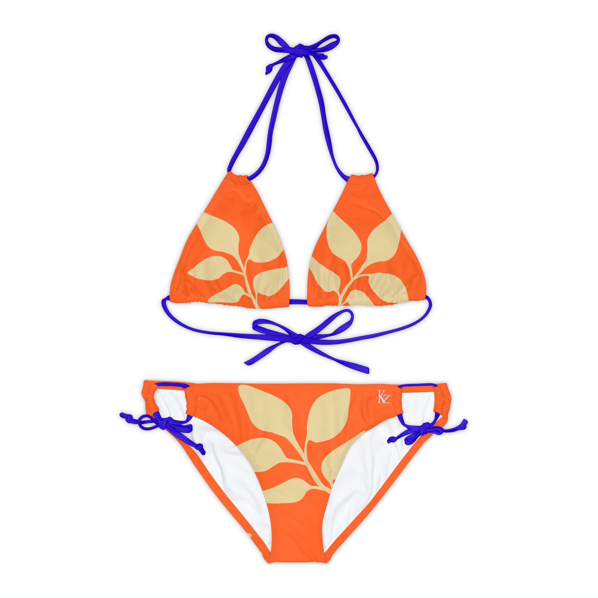 Orange Vintages Strappy Bikini Set Made with 4-way stretch Tricot (82% Microfiber, 18% Spandex), this strappy bikini set is the perfect companion to all summer escapades. With adjustable elastic straps for a perfect fit, this complete two-piece swimsuit to become an instant summer hit.   Shipping From USA To United States\
