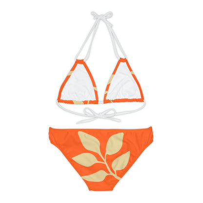 Orange Vintages Strappy Bikini Set Made with 4-way stretch Tricot (82% Microfiber, 18% Spandex), this strappy bikini set is the perfect companion to all summer escapades. With adjustable elastic straps for a perfect fit, this complete two-piece swimsuit to become an instant summer hit.   Shipping From USA To United States
