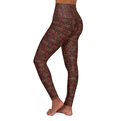 High-Waisted Yoga Leggings | Wine/Maroon |By Kalent Zaiz Signature