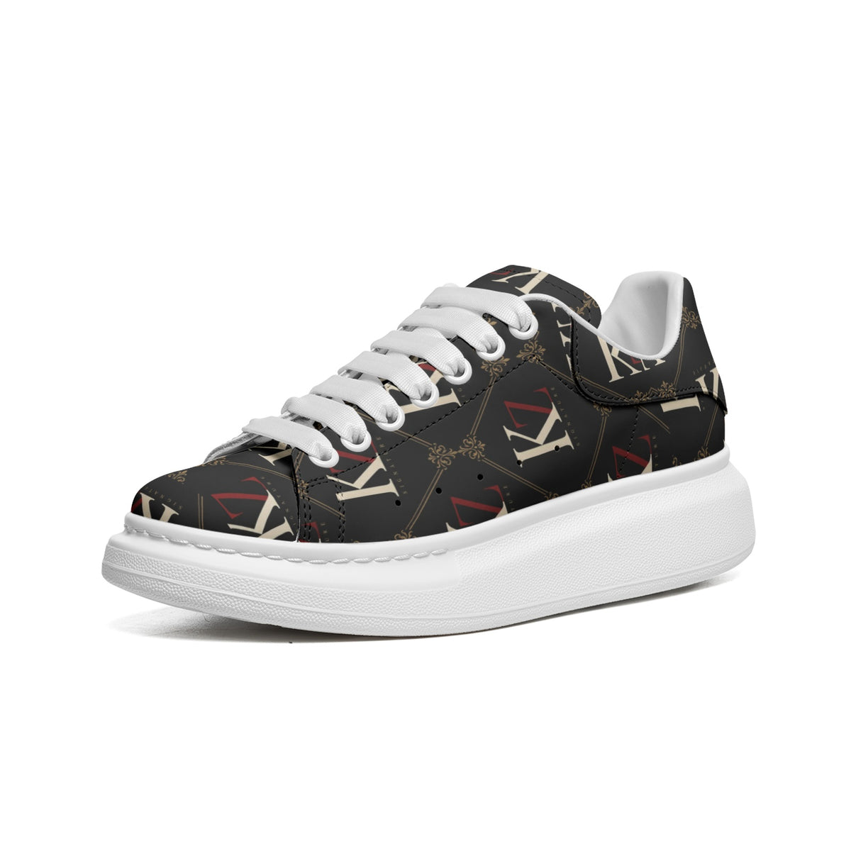 KZ Signature Unisex Non Slip Lace Up Faux Leather Sneakers