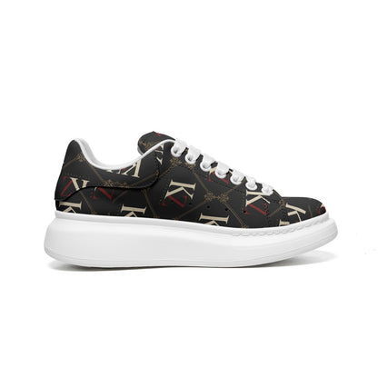 KZ Signature Unisex Non Slip Lace Up Faux Leather Sneakers